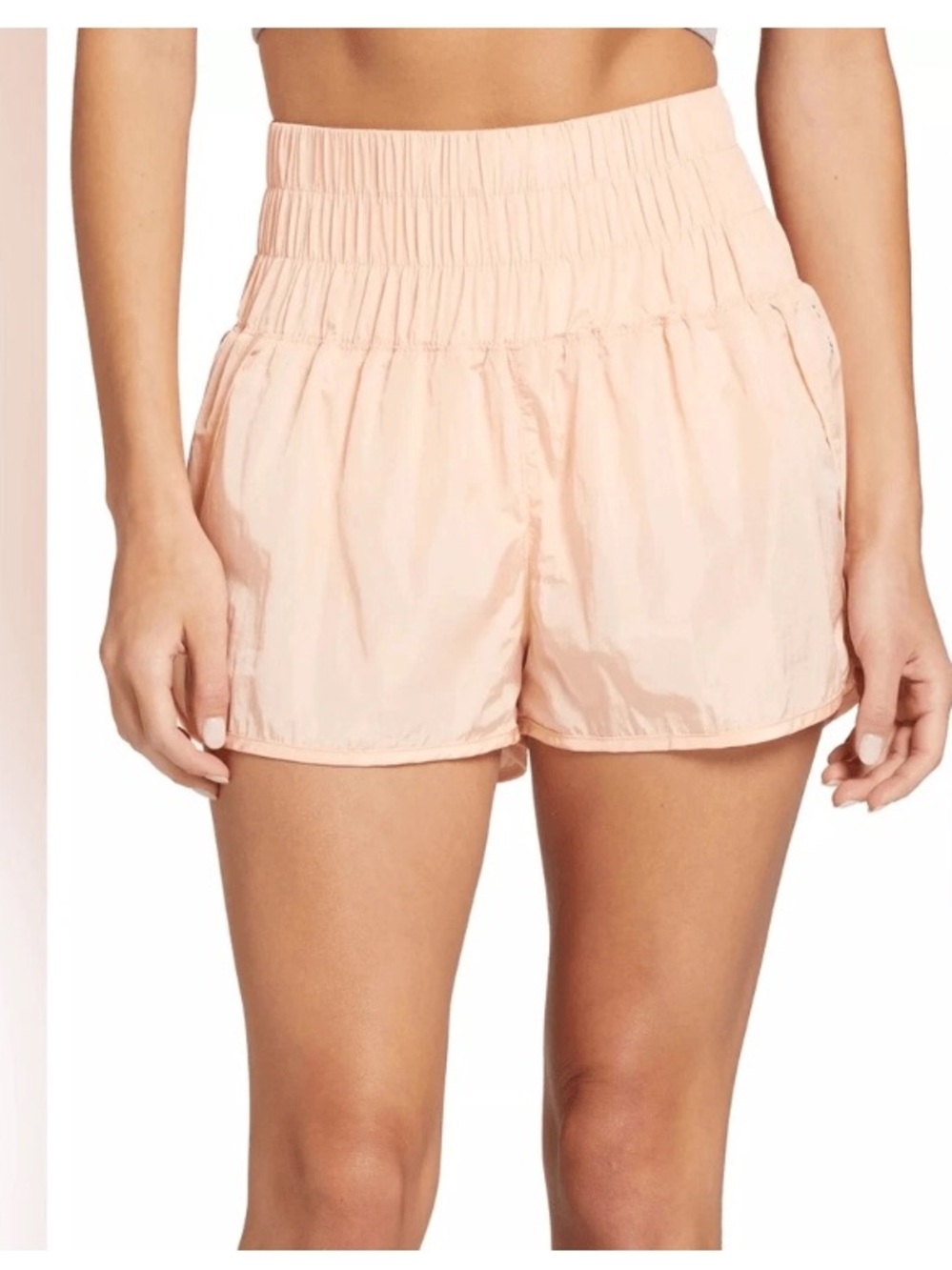 Free People FP Movement Peach Athleisure Sporty Athletic Way Home Shorts Small